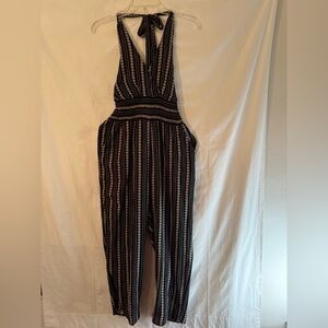 Striped Black and White Jumpsuit